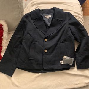 Navy blue Liz claiborne suit jacket. Gold buttons. Never worn. Tags on. Medium